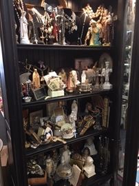 I have faith you'll find something you love in this cabinet! (Religious items)