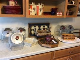 Large clear glass canisters