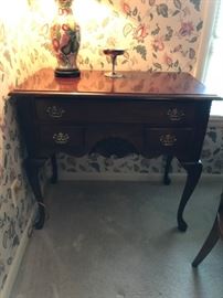 #3	entry cabinet on legs w 3 drawers 35x20x31	 $150.00 	