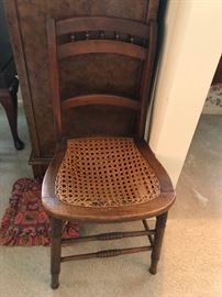 #6	small dining chair w cane seat	 $30.00 	