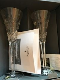 #9	Waterford Peace Toasting Flute (2)   Millennium Collection	 $30.00 	