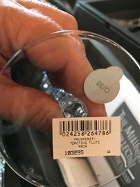 #10	Waterford Prosperity Toasting Flute (3)  Millennium Collection	 $45.00 	