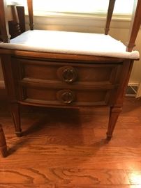 #28	(2) 1 drawer End Tables  - as is finish - 25x25x21.5   $75 each	 $150.00 	