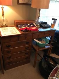 #64	Maple Desk w/4 drawers  43x19x30	 $75.00 	