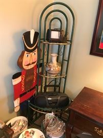 #67	Green Metal Corner Shelf   24x60	 $75.00 	