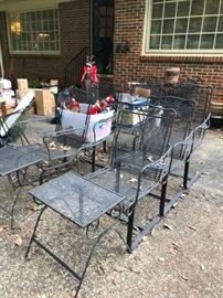 #70	(6) Springy Chairs Black Wrought iron   $75 each	 $450.00 	