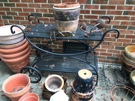 #71	Black Wrough iron Tea cart  47x18x33	 $120.00 	