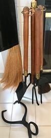 Fireplace tool set