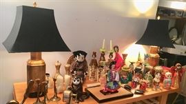 Vintage Mexican paper mache figurines. 
