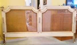 Antique white king head board