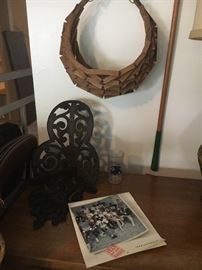 Antique black Wrought Saddle / Bridle holder
‘85 Bears photo & calendar