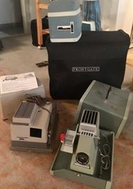 Vintage slide & movie projectors. 