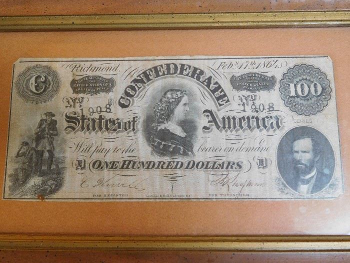 Confederate One Hundred Dollars - Feb. 17th 1864