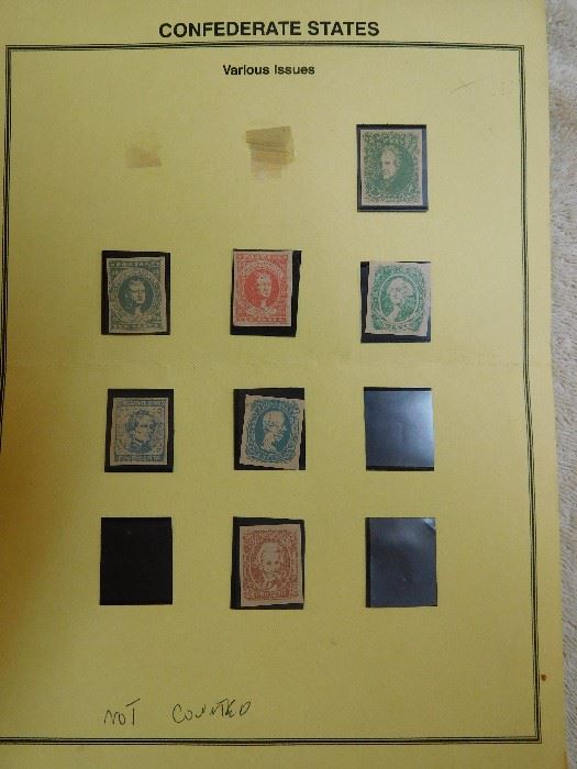 Confederate States Stamps - Various Issues