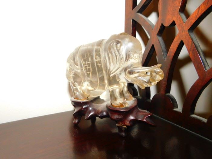 Lucite elephant figurine