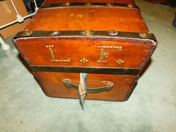 wooden decorated chest