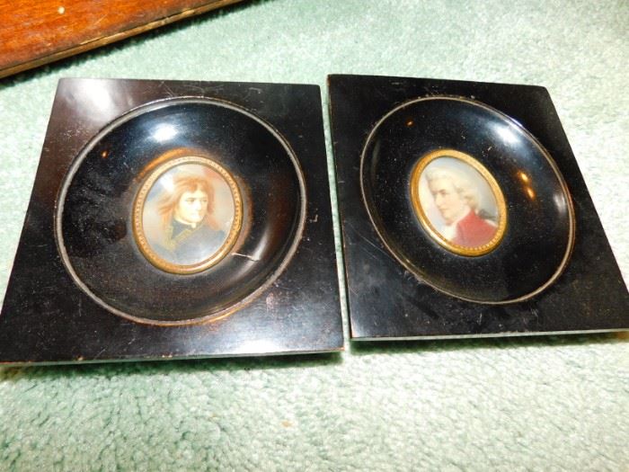 framed miniature portraits