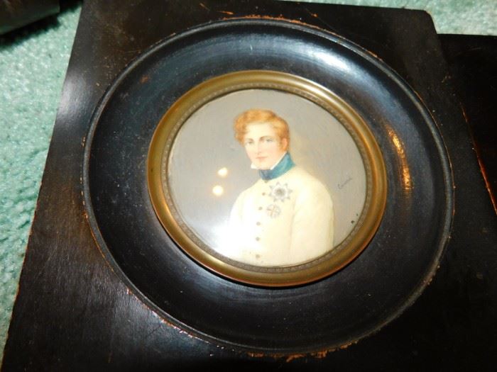 framed miniature portraits