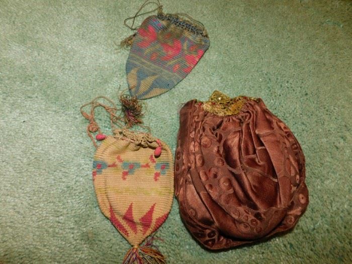 vintage drawstring purses
