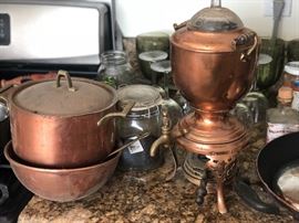 Antique copper percolator 