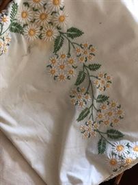 Vintage embroidered linens 