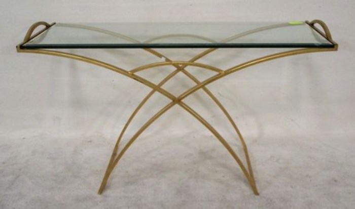 Gold Glass Console, $495