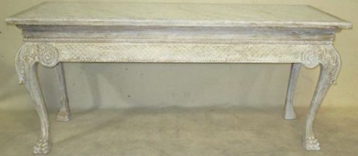 JC White Marble Console, $2995