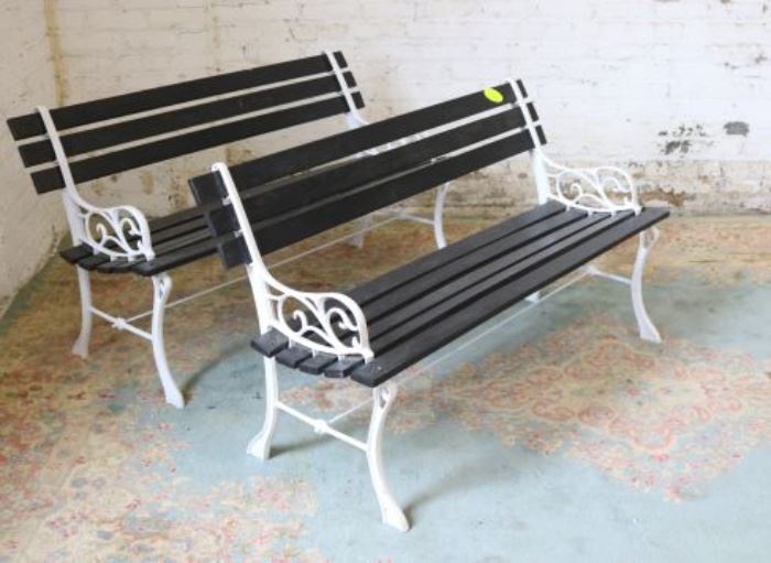 Pair of Iron Park Benches, $400/pair