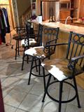 Cowhide bar stools
