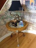 Lovely occassional table with elephant lamp
