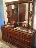 Walnut dresser with mirror 1970's