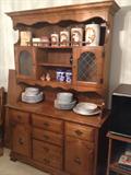 Vintage maple hutch