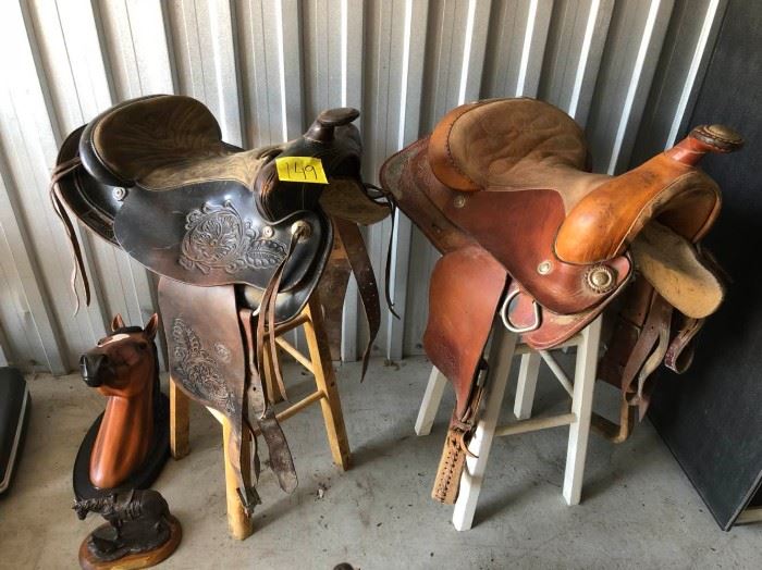 2 Horse Saddles & 2 Horse Decorations https://ctbids.com/#!/description/share/50412