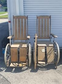 Set of 2 Antique Wheelchairs https://ctbids.com/#!/description/share/50418