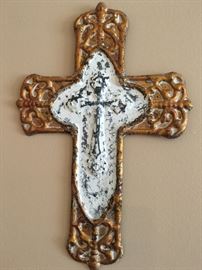 Lovely Distressed Tin Cross