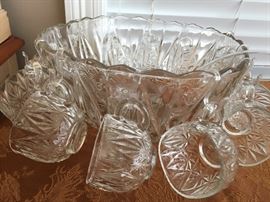 Vintage Puch Bowl with 12 Cups