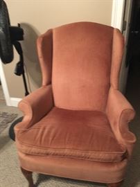 Velvet Wing Back Chair