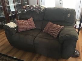 Matching Loveseat with 2 Built-in Recliners