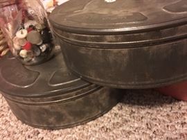 Vintage Kodak Film Tins Filled with Sewing Supplies