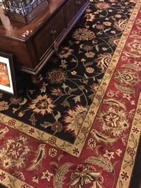 Beautiful Black, Red & Tan Area Rug (8' X 10')