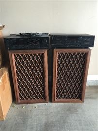 Vintage Pioneer Stereo System with 
VIntage Speakers