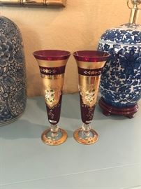 Bohemian Glass Vases