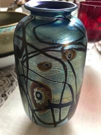 Beautiful Art Glass Vase Marked
