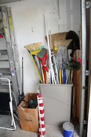 Yard Tools, Brooms, Mop, Shovel, Flag