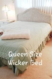Queen Size Wicker Bed