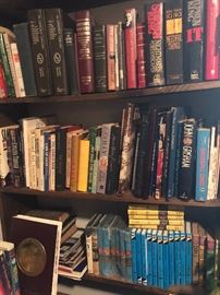 Stephen King books, vintage Hardy Boys and Nancy Drew books