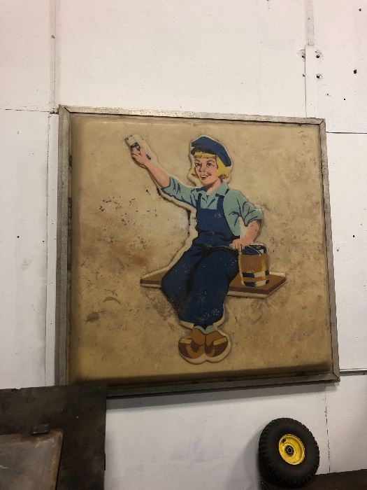 Large Dutch Boy painting adverting sign