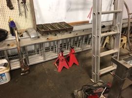 Multiple 34’ ladders 