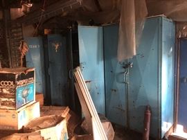 4 large industrial cabinets. They are built into the walls of the building but my client is willing to sell them but pick up would be later when the building to going to taken down. 