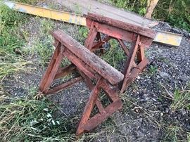 Industrial Steel saw horses. Very heavy.